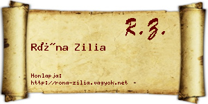 Róna Zilia névjegykártya